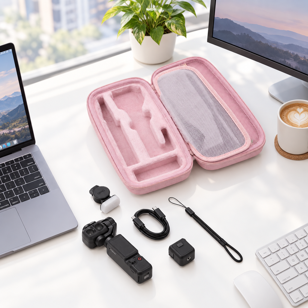 Gasyve Pink Hard Shell Carrying Case for DJI Osmo Pocket