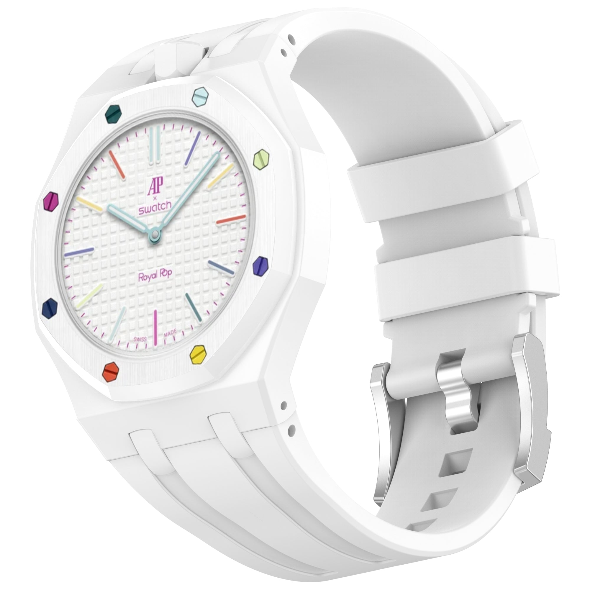 Royal Pop Wrist Strap & Case — For Huit Blanc (Lépine, Crown at 12)