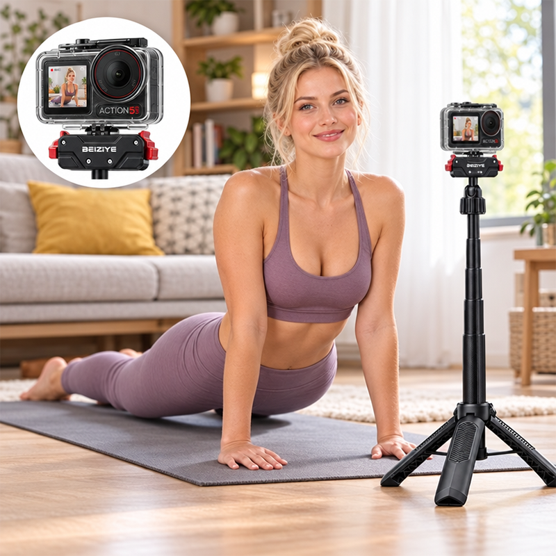 Osmo Action Tripod Stand with Magnetic Quick Release, Extension Rod Mini 360 Selfie Stick for DJI Osmo 360 Action 5 Pro 4 3 Accessories