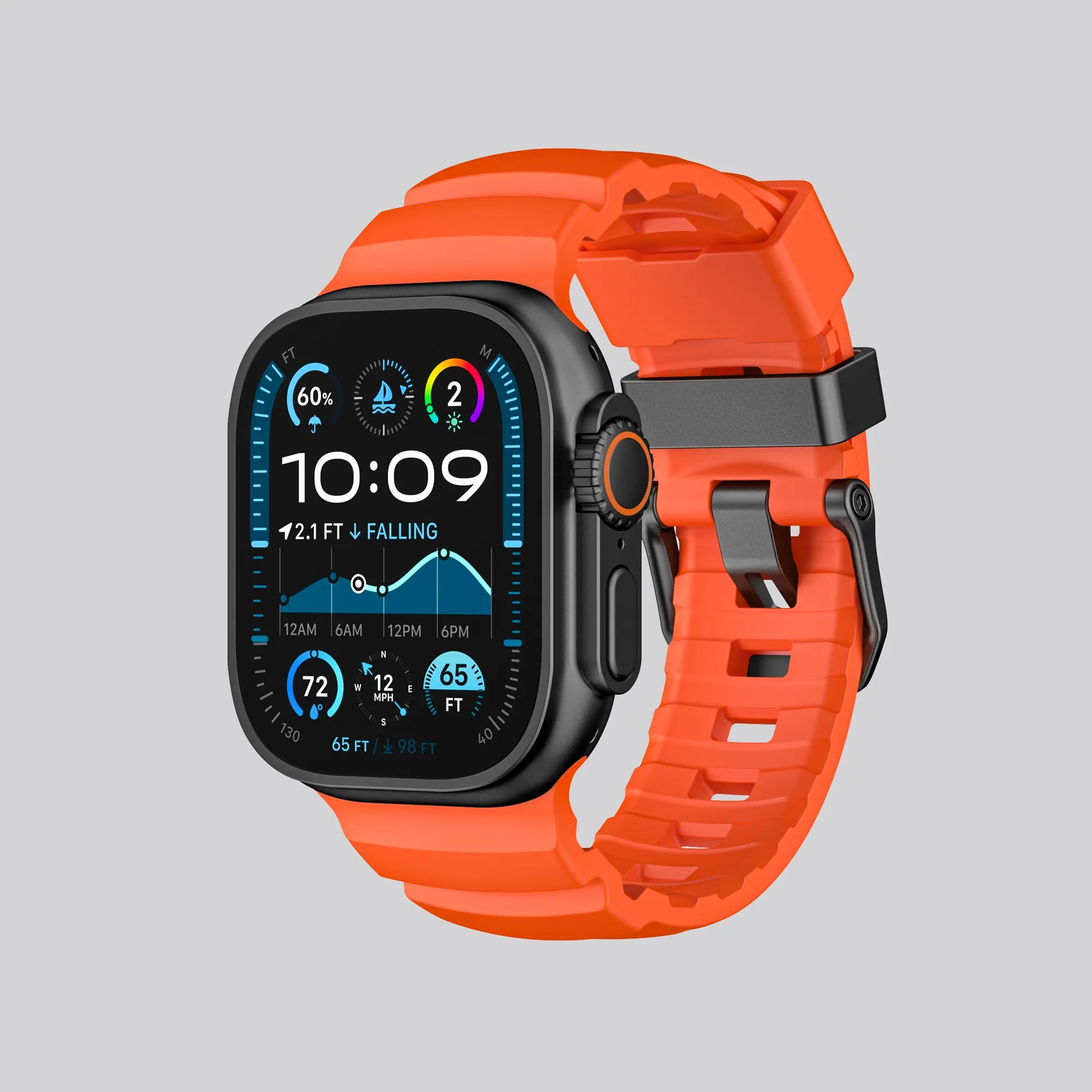 BEIZIYE Fluororubber watch strap