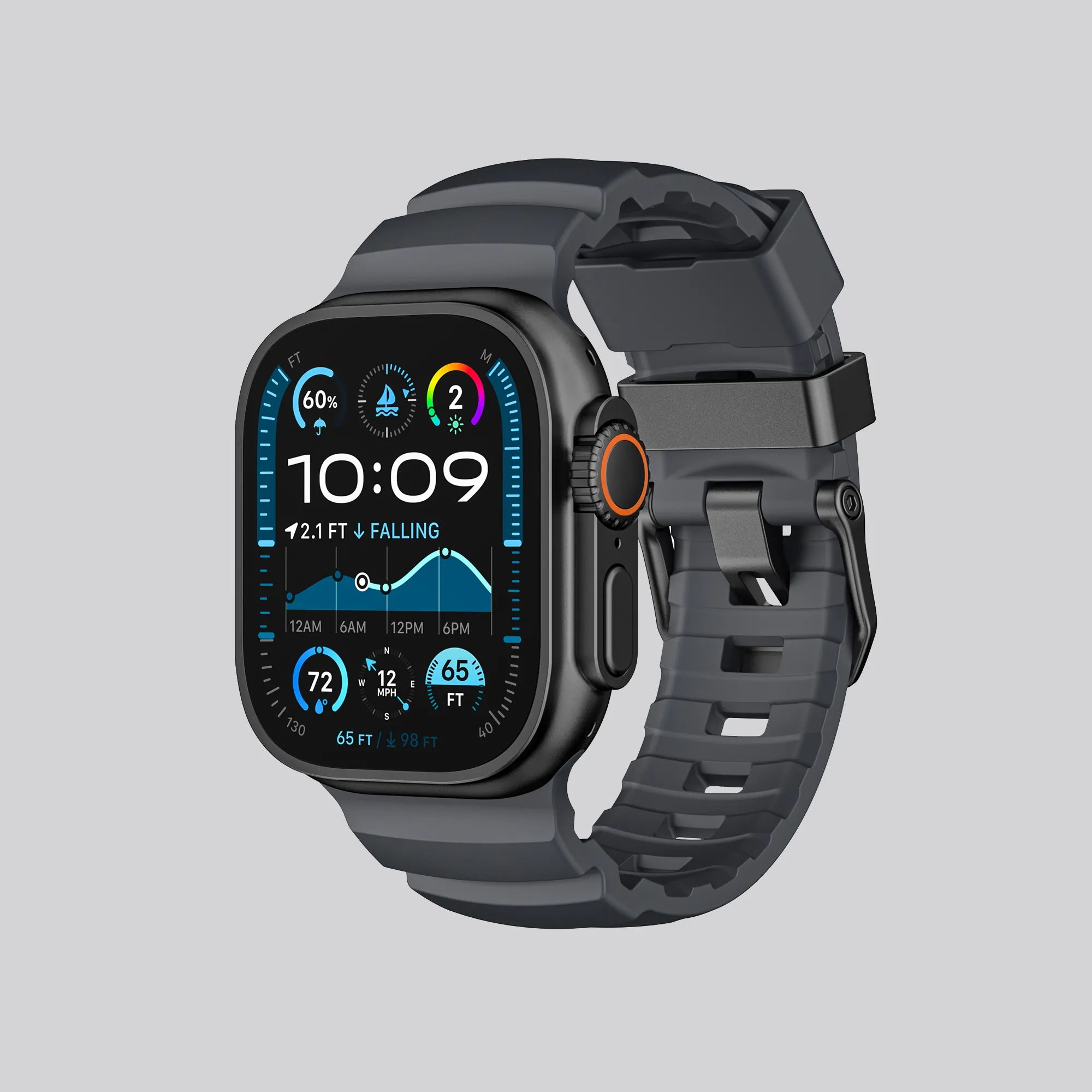BEIZIYE Fluororubber watch strap