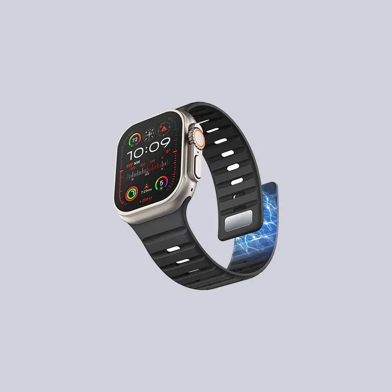BEIZIYE Breathable silicone magnetic clasp watch strap