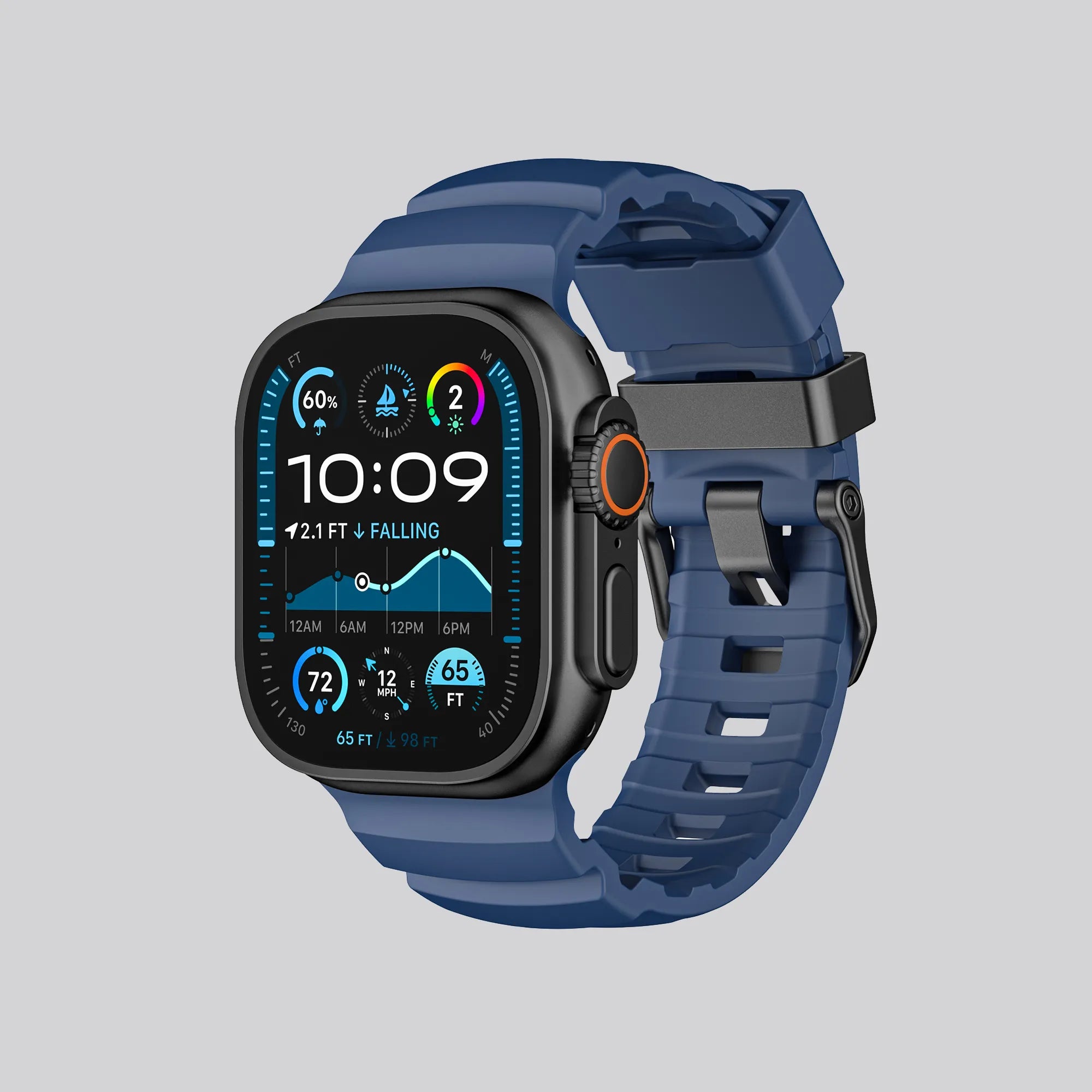 BEIZIYE Fluororubber watch strap