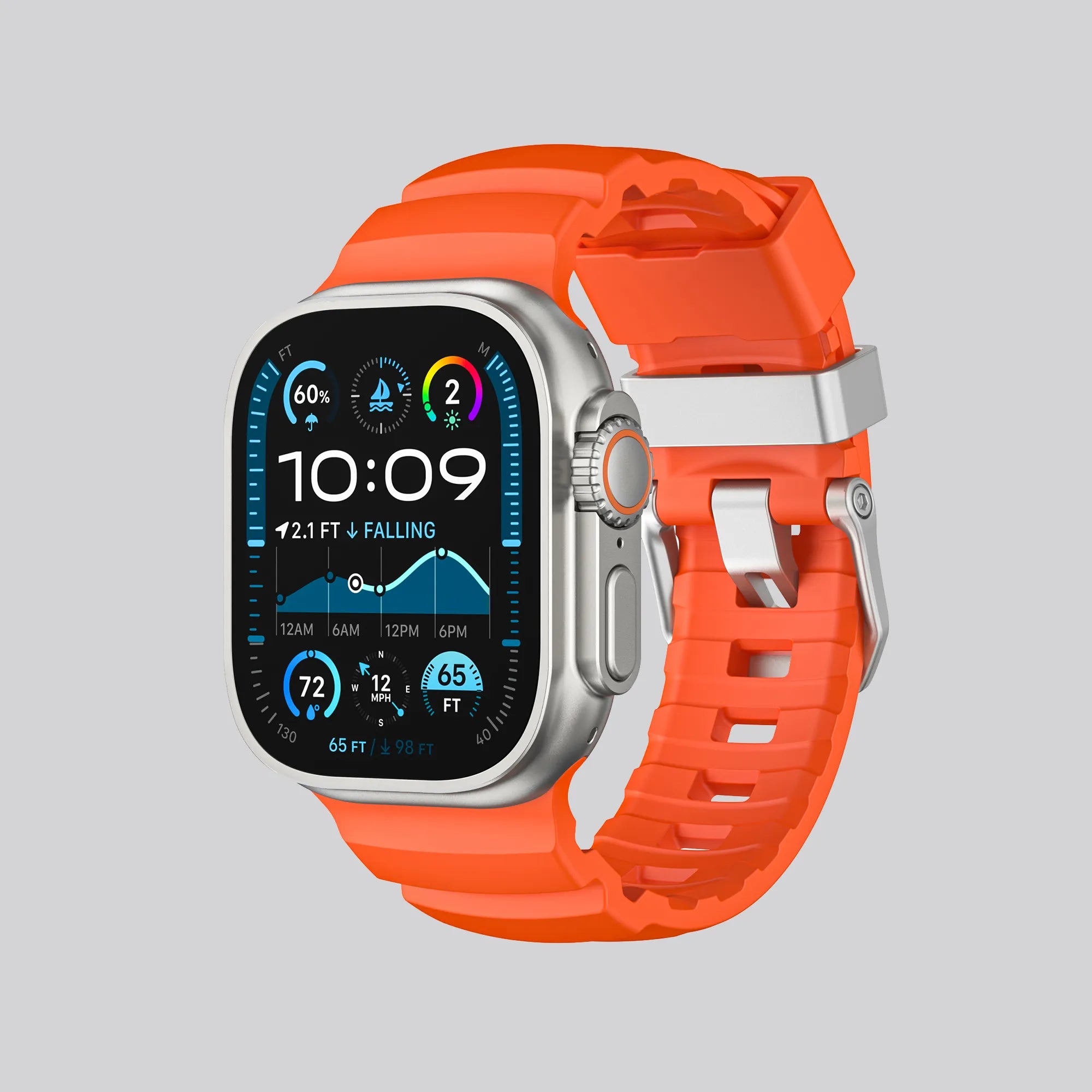 BEIZIYE Fluororubber watch strap