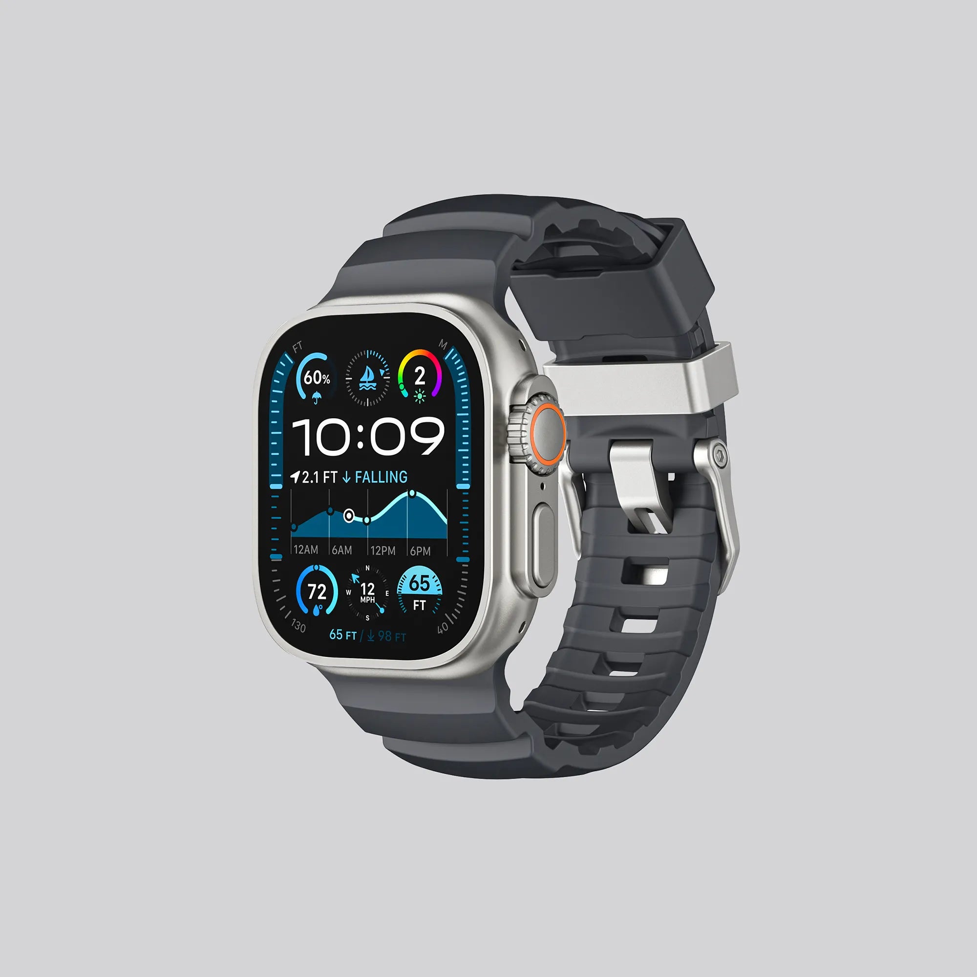 BEIZIYE Fluororubber watch strap