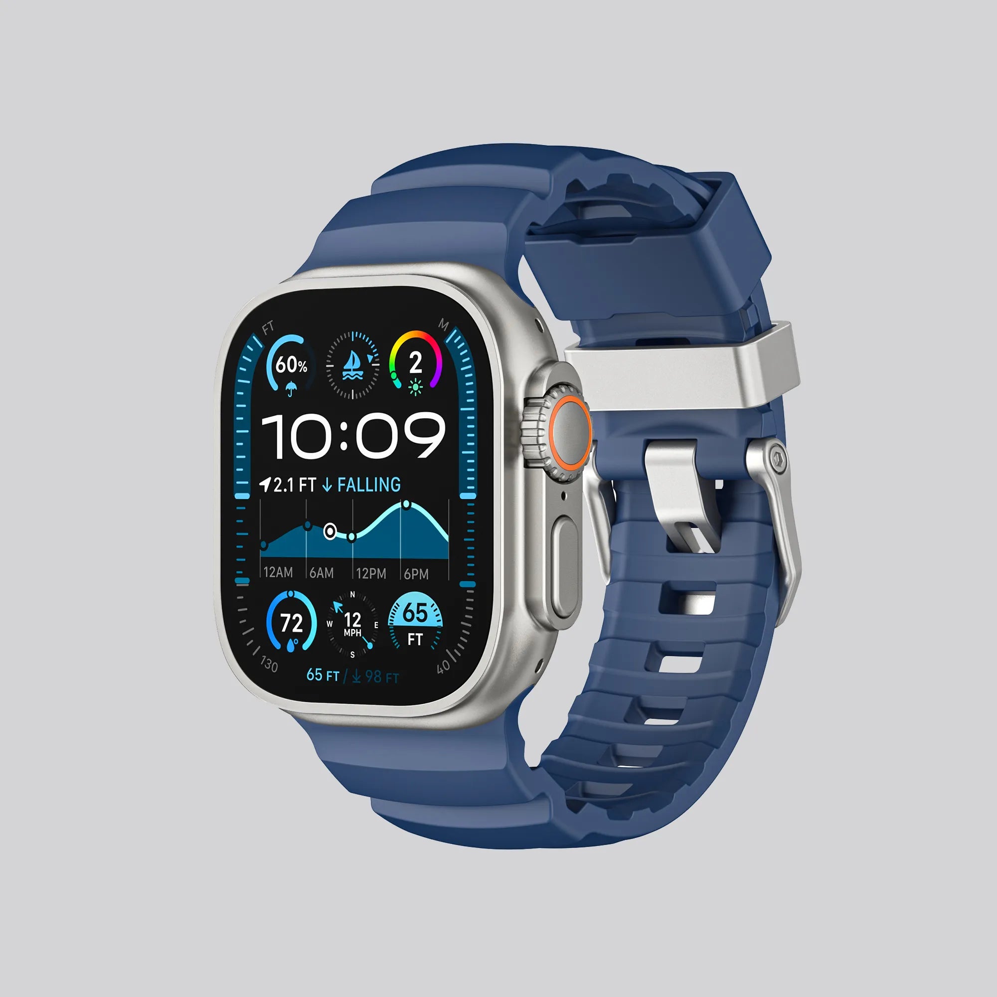 BEIZIYE Fluororubber watch strap