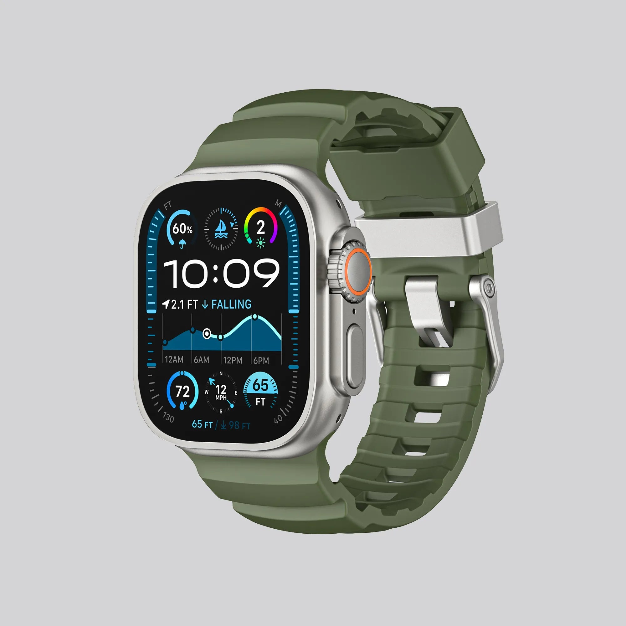 BEIZIYE Fluororubber watch strap