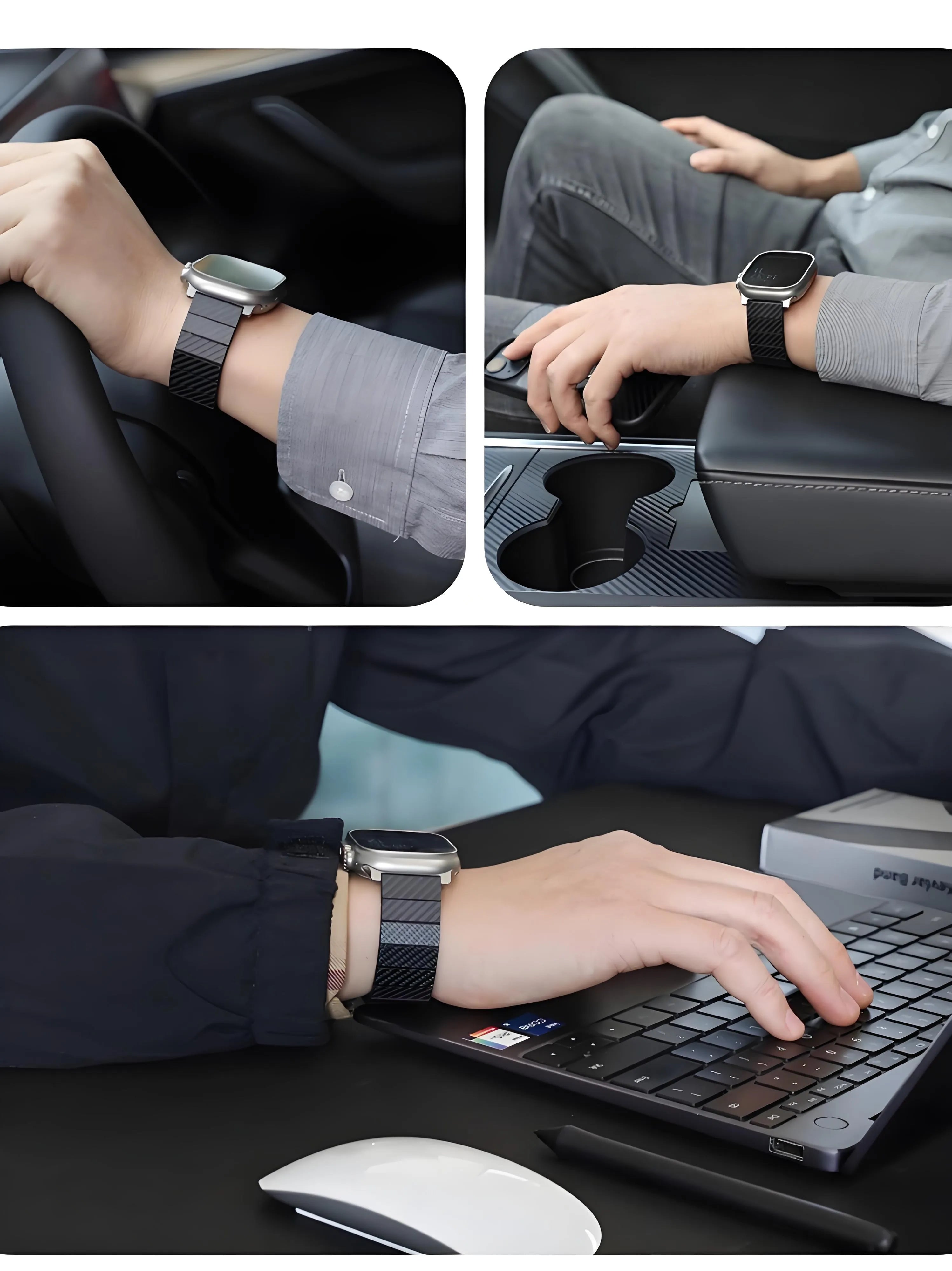 Pulseira de material de fibra de carbono BEIZIYE