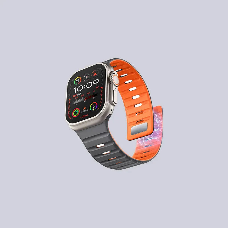 BEIZIYE Breathable silicone magnetic clasp watch strap