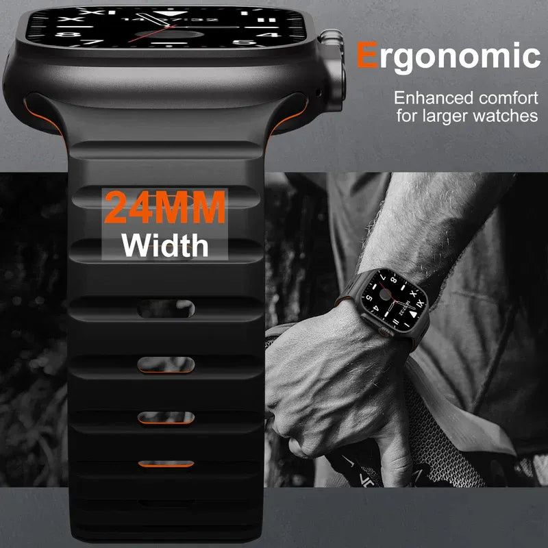 BEIZIYE Breathable silicone magnetic clasp watch strap