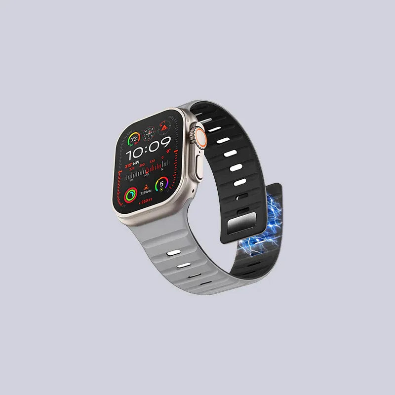 BEIZIYE Breathable silicone magnetic clasp watch strap