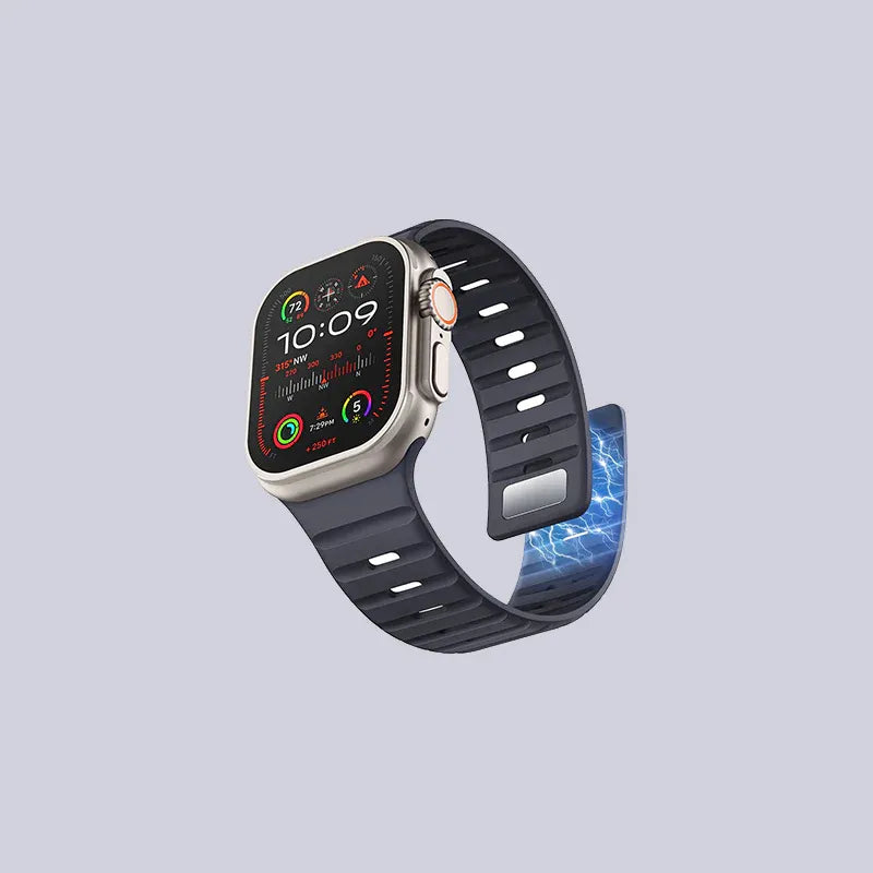 BEIZIYE Breathable silicone magnetic clasp watch strap