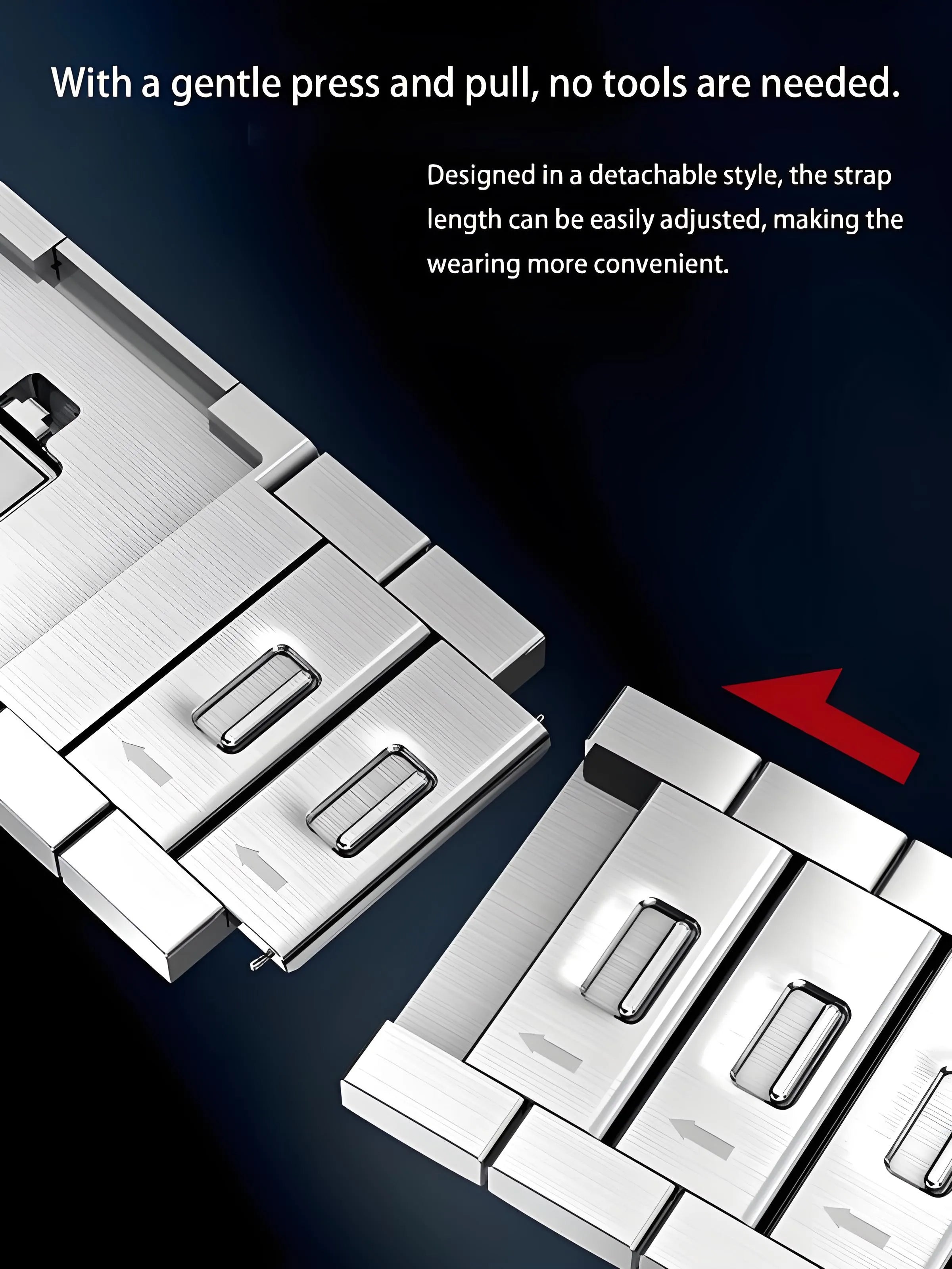 BEIZIYE Stainless steel chain-type magnetic suction watch strap