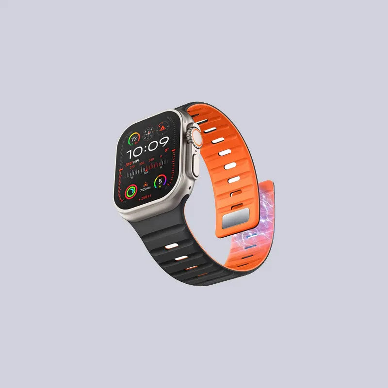 BEIZIYE Breathable silicone magnetic clasp watch strap