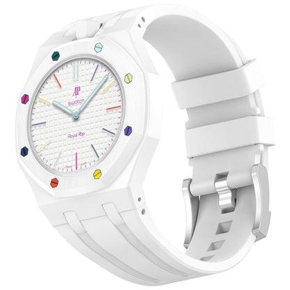 Royal Pop Wrist Strap & Case — For Huit Blanc (Lépine, Crown at 12)