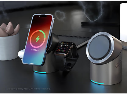 BEIZIYE Rotating Circular 3 - in - 1 Wireless Charger