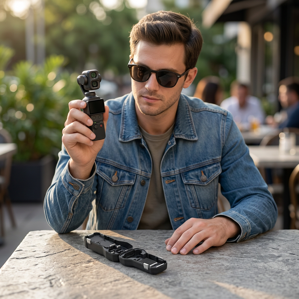 Osmo PocProtective Case for DJI Osmo Pocket 4 / Pocket 3, 3-in-1 Gimbal, Lens & Screen Protection Cover, Hard Shell Anti-Scratch Travel Storage Case Accessories for DJI Pocket 3/4ket 4/3 Case, for DJI Pocket 4/3 Gimbal & Screen Protection