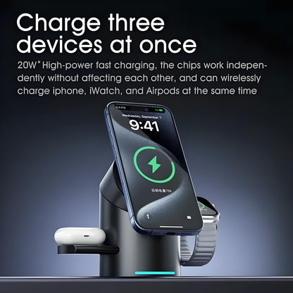 BEIZIYE Rotating Circular 3 - in - 1 Wireless Charger