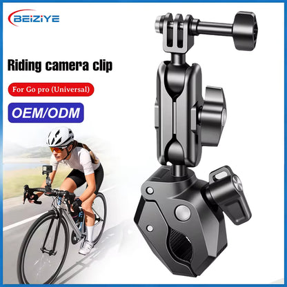 Adjustable Clamp Bicycle Clip Action Cameras Accessories Go Pro for Insta360 Quick Release Motorcycle Handlebar Mount for Go Pro