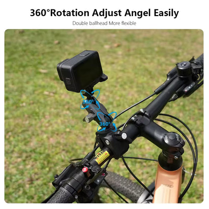 Adjustable Clamp Bicycle Clip Action Cameras Accessories Go Pro for Insta360 Quick Release Motorcycle Handlebar Mount for Go Pro