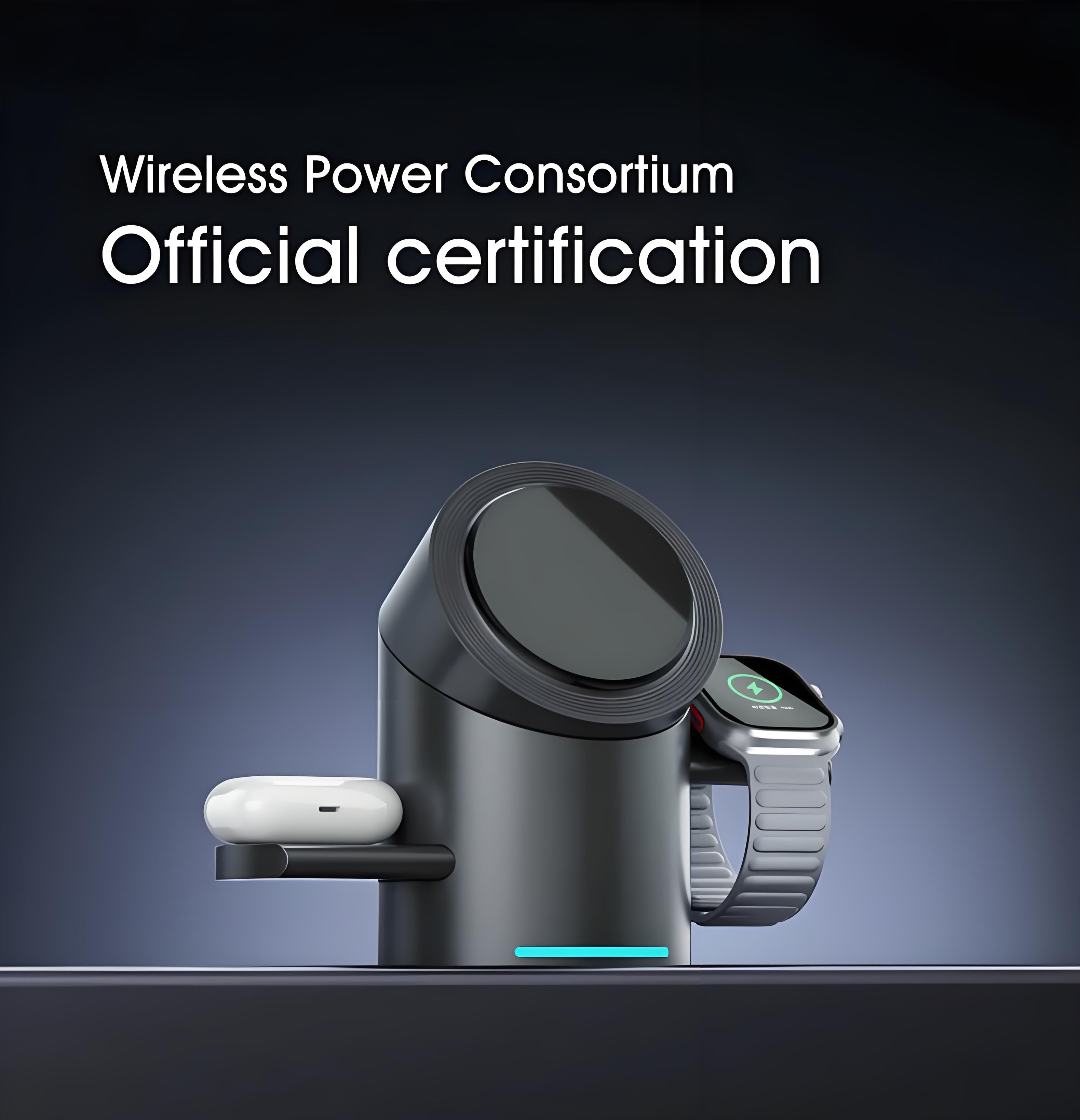 BEIZIYE Rotating Circular 3 - in - 1 Wireless Charger