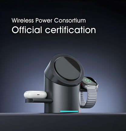 BEIZIYE Rotating Circular 3 - in - 1 Wireless Charger